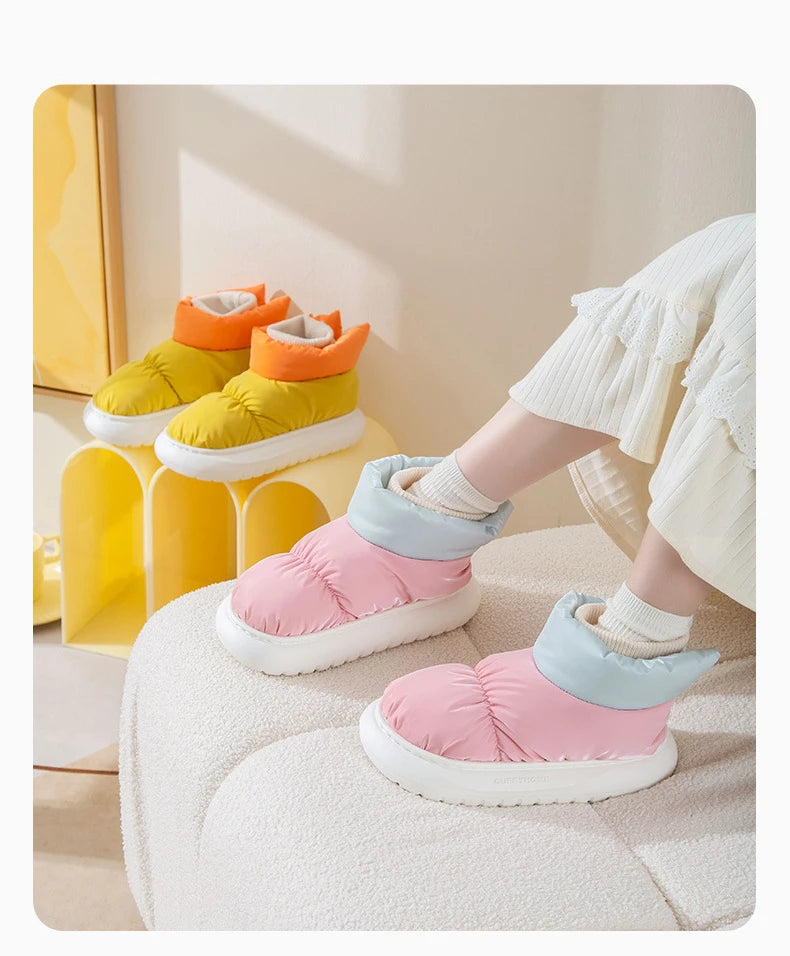 Moteriški Žieminiai Batai - Šilti Sniego Batai su Pūkiniu Pamušalu