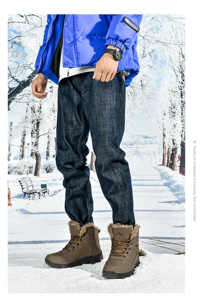 Žieminiai Batai Vyrams - Šilti Pliušiniai - Vandeniui Atsparūs