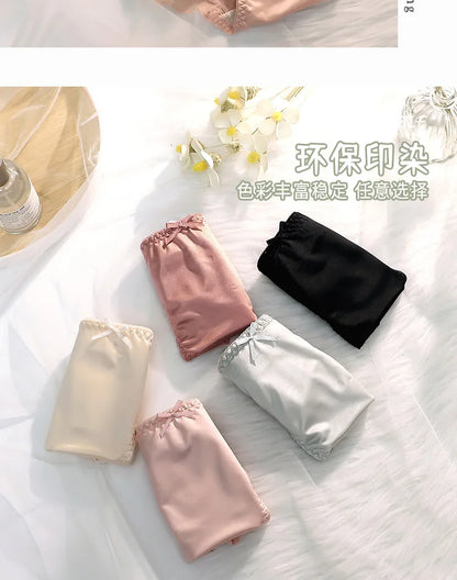 Moteriškos Šilko Kelnaitės - Kvėpuojančios Seksualios Vidutinio Liemens Ice Silk