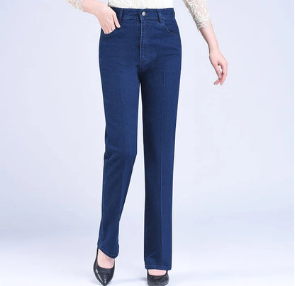 Moteriški  Tiesūs Džinsai - Aukštu Liemeniu Mom Jeans Vintage Stilius