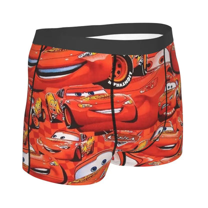 Vyriškos Boxer Briefs - Lightning McQueen Cars Galaxy Linksmi Dizainai