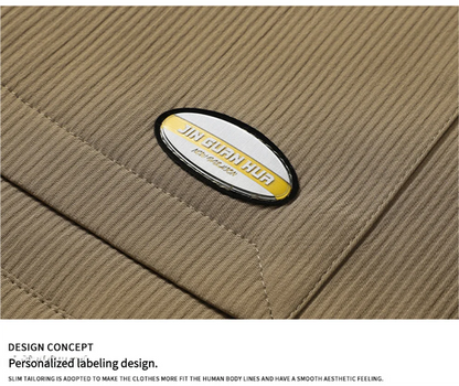 Vyriška Madinga Striukė Korėjiečių Stiliaus - Denim Imitacijos Striukė Pavasariui-Rudeniui-Žiemai