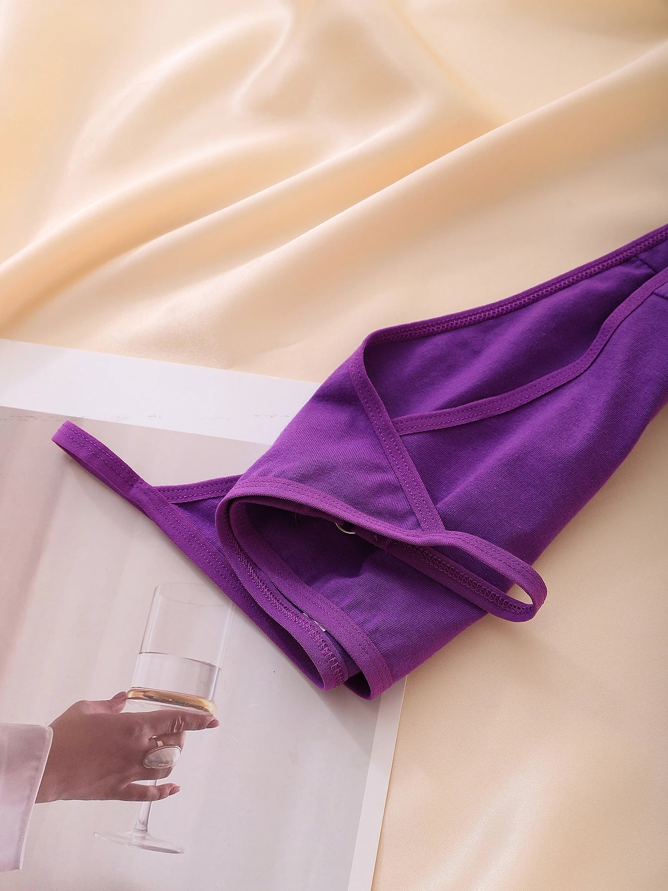 Moterų Seksualios Kelnaitės 5 Vnt. - Hipster Bikini su Žiedu ir Raišteliu