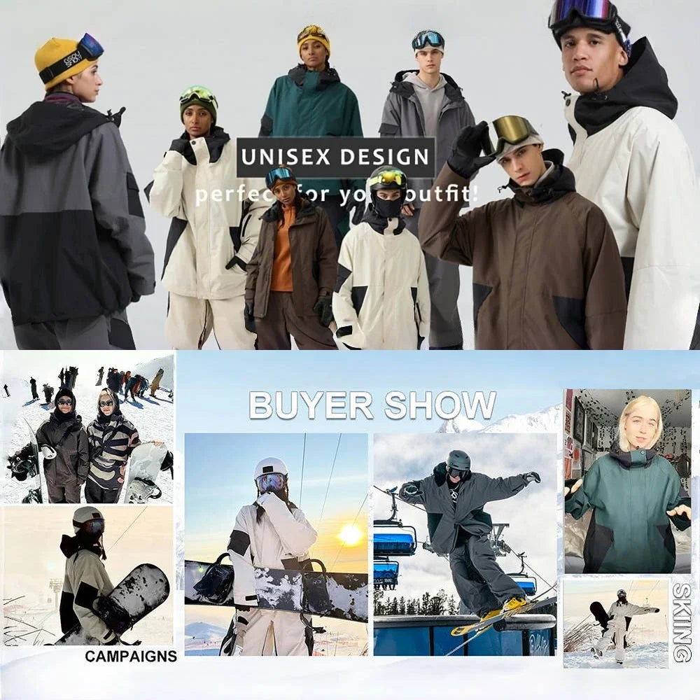 Slidinėjimo Striukė  - Vandeniui Atspari Snowboard Striukė su Gobtuku