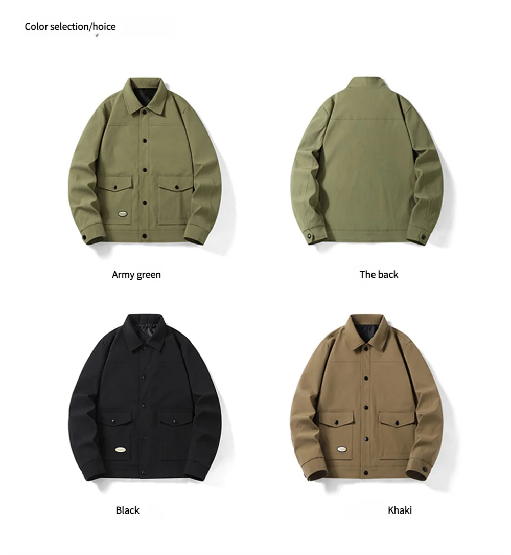 Vyriška Madinga Striukė Korėjiečių Stiliaus - Denim Imitacijos Striukė Pavasariui-Rudeniui-Žiemai