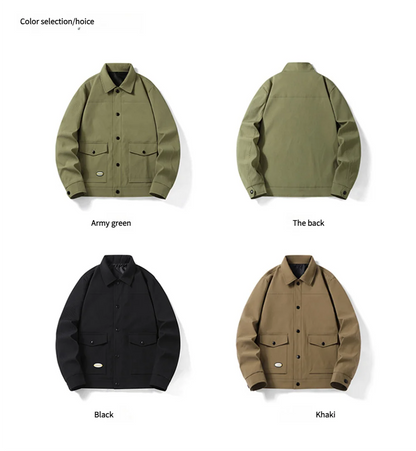 Vyriška Madinga Striukė Korėjiečių Stiliaus - Denim Imitacijos Striukė Pavasariui-Rudeniui-Žiemai