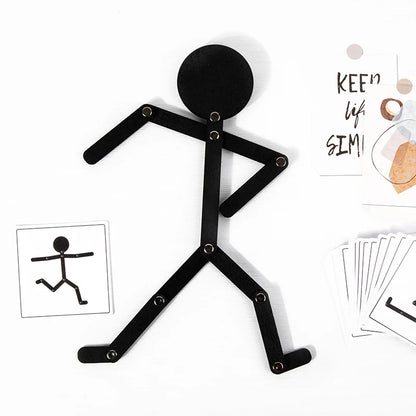 Montessori Medinė Dėlionė Vaikams | Sporto Pozos - Edukacinis Žaidimas Rankų Įgūdžiams