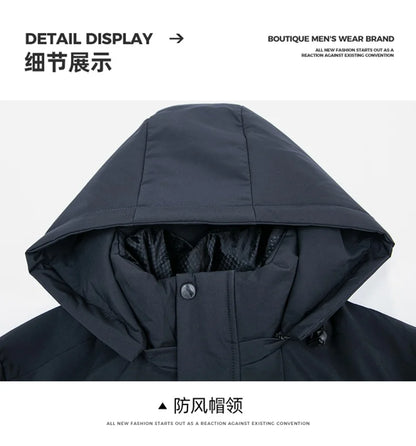 Vyriška Ilga Žieminė Parka Striukė - su Kailiuku ir Gobtuvu