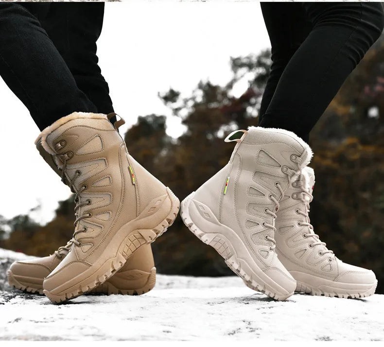 Vyriški Universalūs Žieminiai Batai - Vandeniui Atsparūs Odiniai Combat/Motociklo Batai