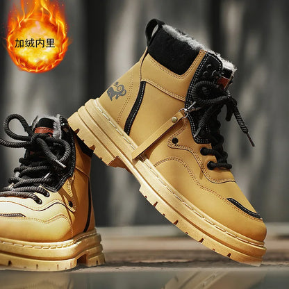 Žieminiai Batai Vyrams - Šilti Pliušiniai - Vandeniui Atsparūs -