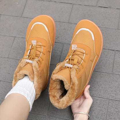 Žieminiai Barefoot Batai Moterims - Šilti Sniego Batai su Pliušu - Vandeniui Atsparūs