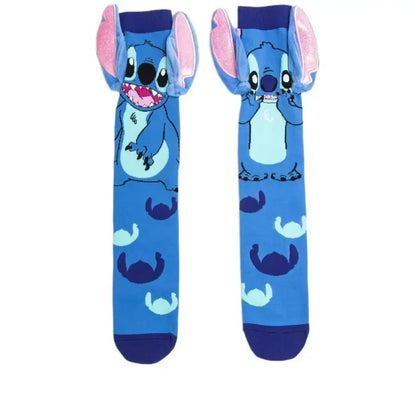 Disney Stitch Plaukų Juosta su Žaliais Lapeliais - Miela Pliušinė Dekoratyvinė Juosta Mergaitėms