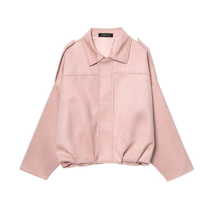 Moteriškas Paltas - Stilingas Rudens Žiemos Švarkas Moterims Laisvo Kirpimo