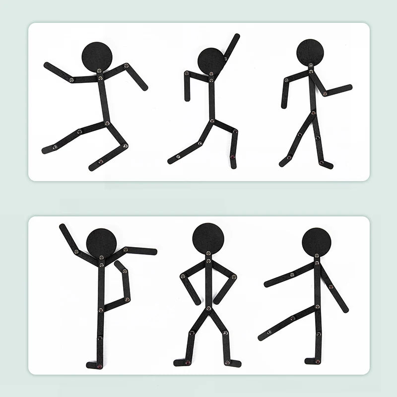 Montessori Medinė Dėlionė Vaikams | Sporto Pozos - Edukacinis Žaidimas Rankų Įgūdžiams