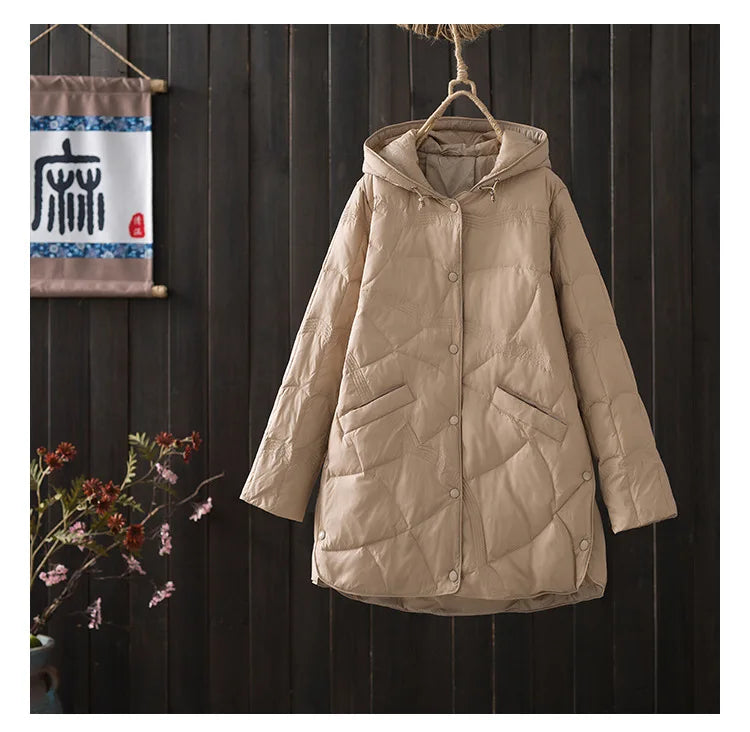 Žieminė Striukė Moterims - 90% Ančių Pūkai - Ultra Lengva -