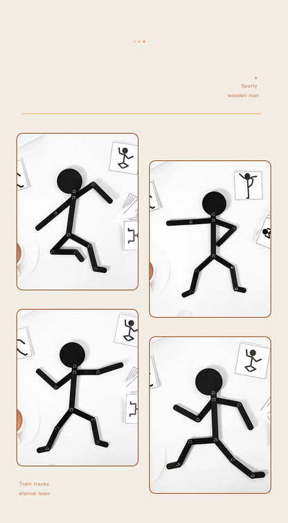 Montessori Medinė Dėlionė Vaikams | Sporto Pozos - Edukacinis Žaidimas Rankų Įgūdžiams