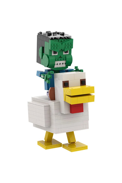 MOC Minecraft Vištos Jojikas - Interaktyvus Žaidimas - Lavos Višta Konstruktorius