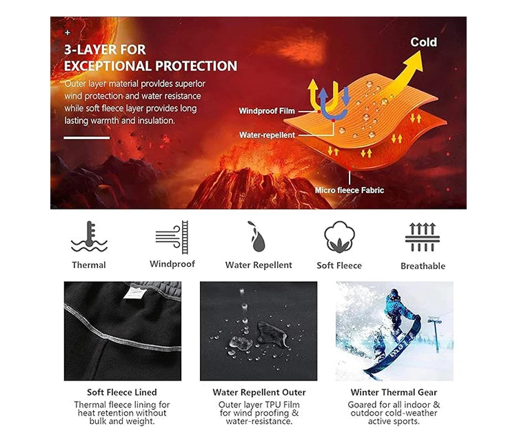 Žieminės Kelnės Moterims - Šiltos Vandeniui Atsparūs - Kempingui Žygiams Sportui