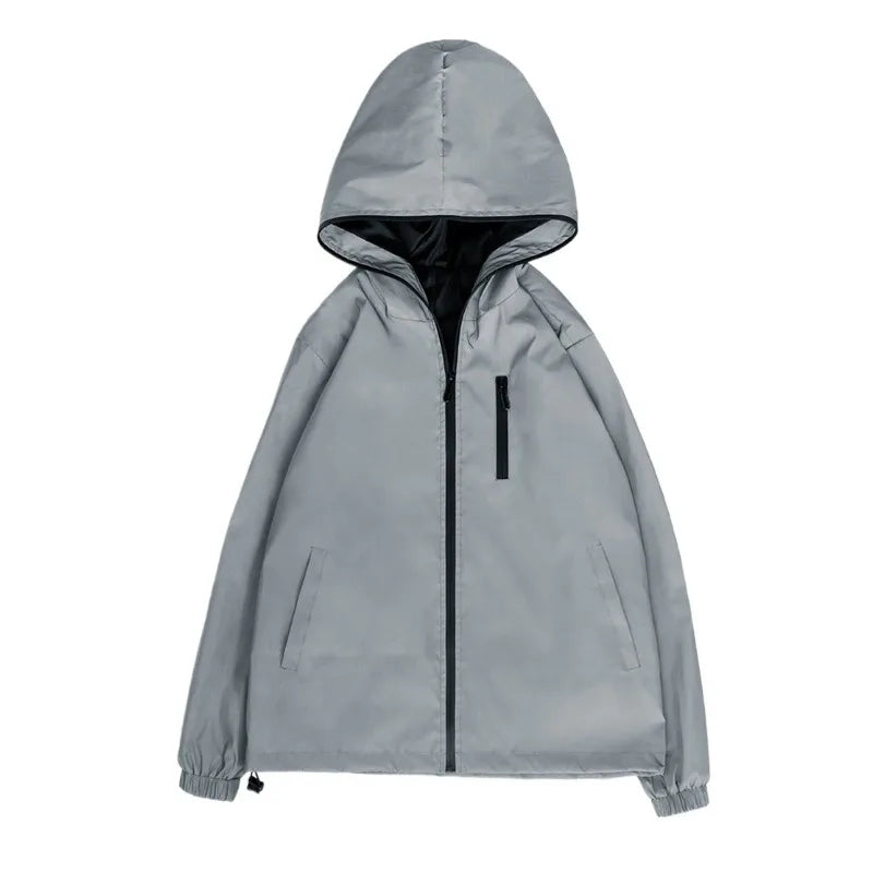 Vyriška Atšvaitinė Striukė - Vandeniui Atspari su Gobtuku Hip Hop Stiliaus