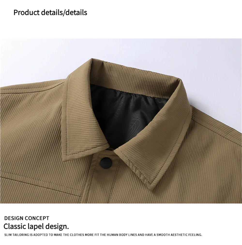 Vyriška Madinga Striukė Korėjiečių Stiliaus - Denim Imitacijos Striukė Pavasariui-Rudeniui-Žiemai