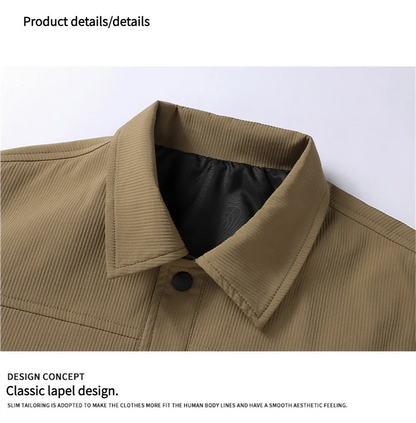 Vyriška Madinga Striukė Korėjiečių Stiliaus - Denim Imitacijos Striukė Pavasariui-Rudeniui-Žiemai