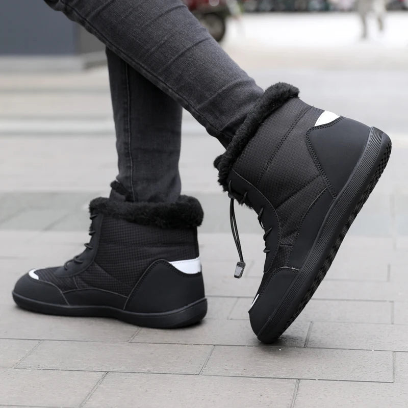 Žieminiai Barefoot Batai Moterims - Šilti Sniego Batai su Pliušu - Vandeniui Atsparūs