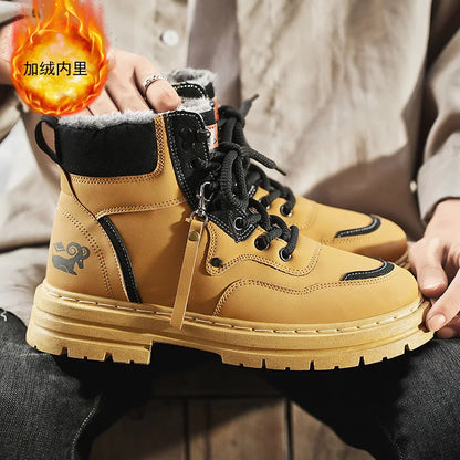 Žieminiai Batai Vyrams - Šilti Pliušiniai - Vandeniui Atsparūs -