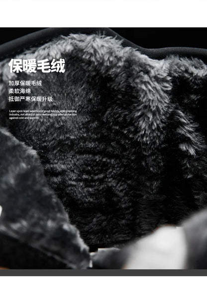 Vyriški Aukšti Žieminiai Batai su Kailiuku - Neslystantys Sniego Batai Darbui