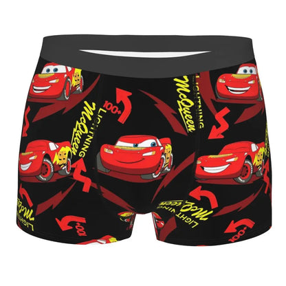 Vyriškos Boxer Briefs - Lightning McQueen Cars Galaxy Linksmi Dizainai