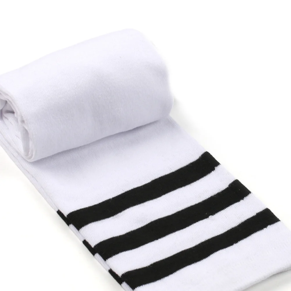 Moteriškos Kojinės iki Šlaunų - Pailgintos Dryžuotos Megztos Kojinės Storesnėms Kojoms