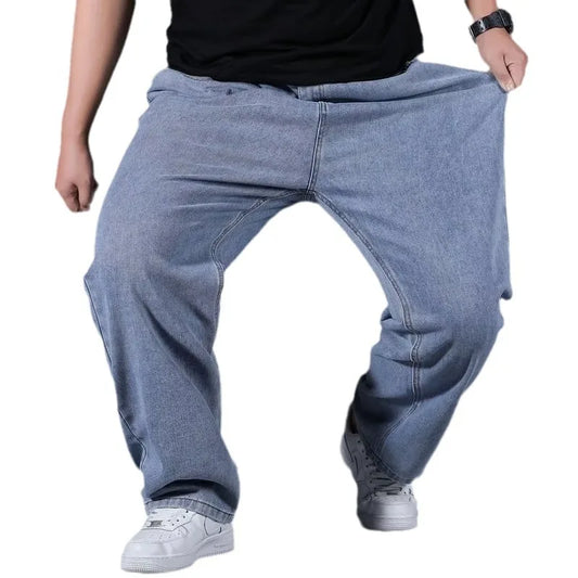 Vyriški Džinsai Dideliems Vyrams - Patogūs Tiesūs su Stretch
