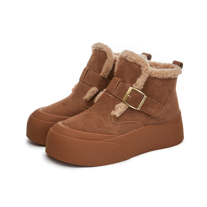 Žieminiai Sniego Batai Moterims  - Natūrali Oda - Šilti su Flisinė Pamušalu