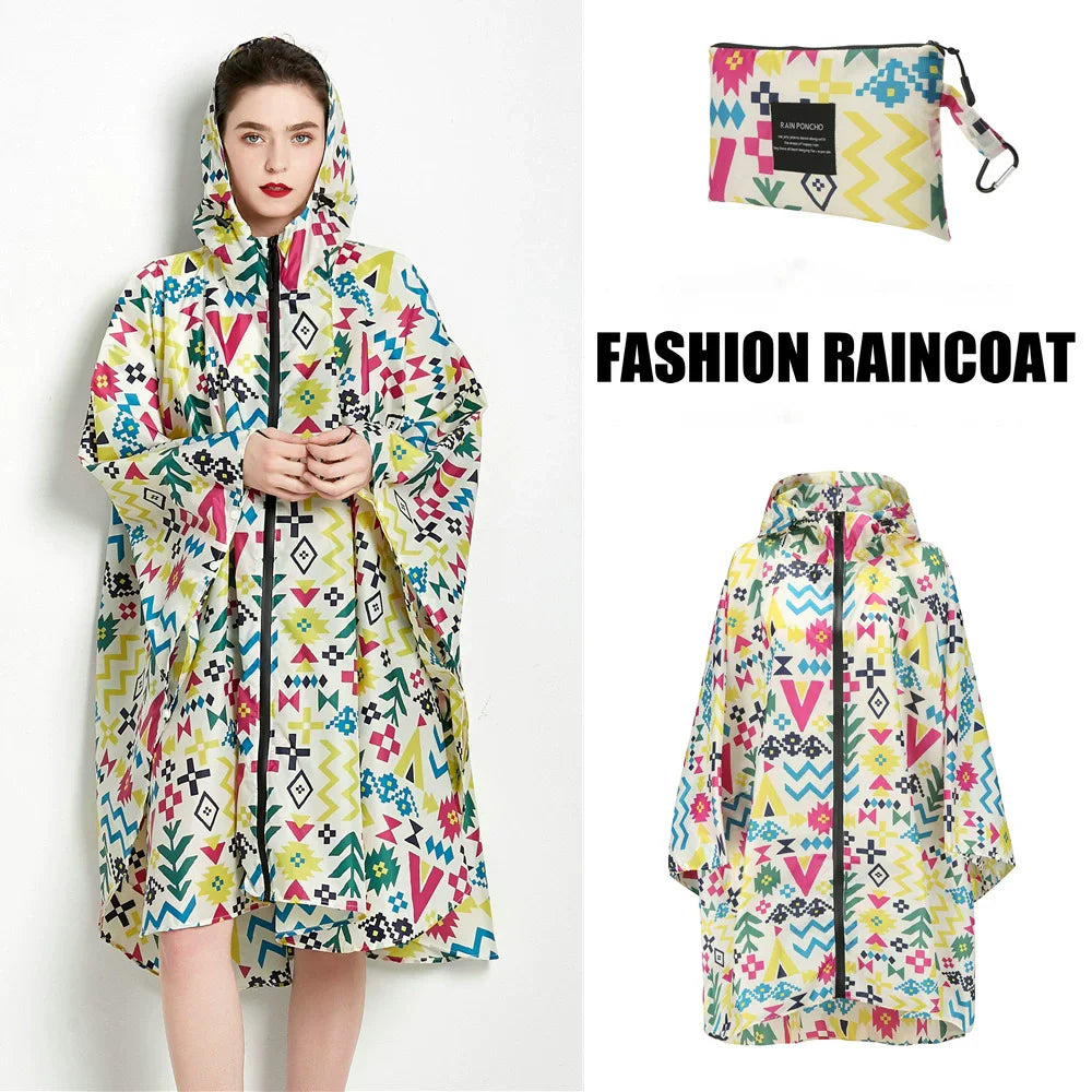 Moteriškas Lietpaltis Poncho XXL - Lengvas Kvėpuojantis Nepermirkstantis Apsiaustas