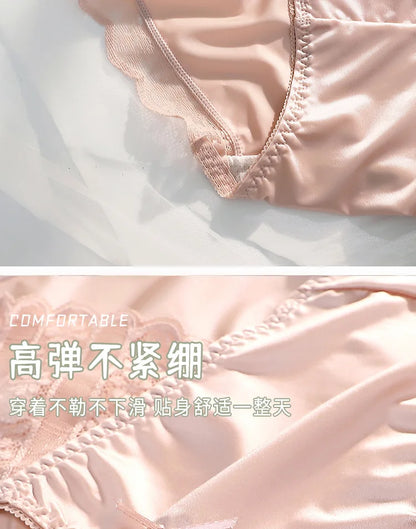 Moteriškos Šilko Kelnaitės - Kvėpuojančios Seksualios Vidutinio Liemens Ice Silk