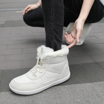 Žieminiai Barefoot Batai Moterims - Šilti Sniego Batai su Pliušu - Vandeniui Atsparūs