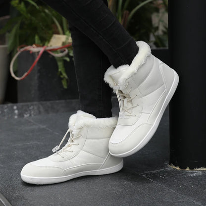 Žieminiai Barefoot Batai Moterims - Šilti Sniego Batai su Pliušu - Vandeniui Atsparūs