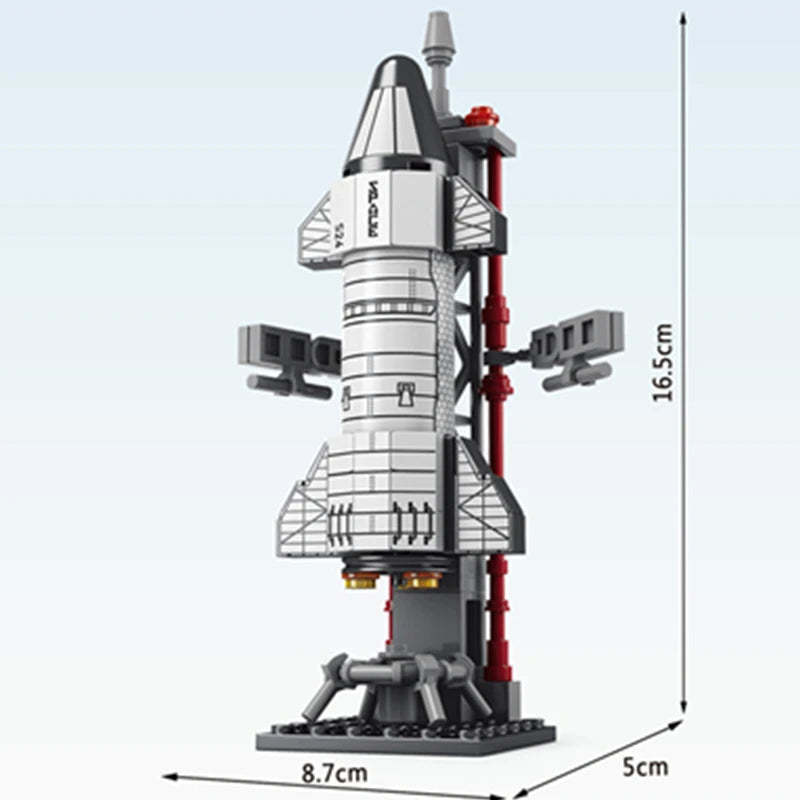 MOC Kosminė Raketa - Paleidimo Centras - Aviacija Konstruktorius Vaikams