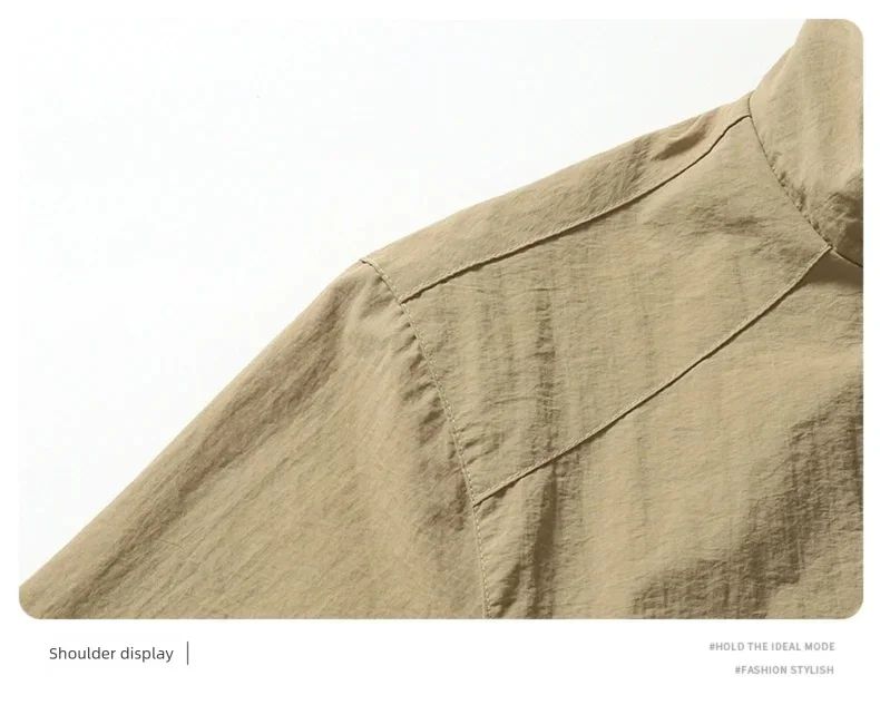 Vyriška Pavasario-Rudens Striukė Didelių Dydžių - Kasdienė Lengva Striukė su Stačia Apykakle