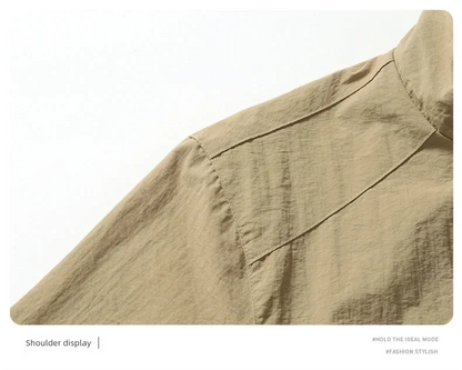 Vyriška Pavasario-Rudens Striukė Didelių Dydžių - Kasdienė Lengva Striukė su Stačia Apykakle