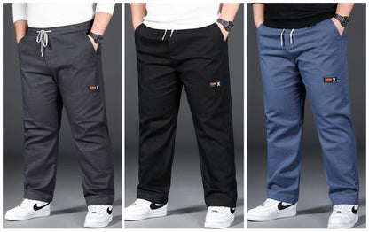 Vyriškos Kelnės - Elastinga Juosmena - Pilkos Juodos