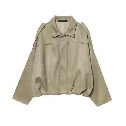 Moteriškas Paltas - Stilingas Rudens Žiemos Švarkas Moterims Laisvo Kirpimo