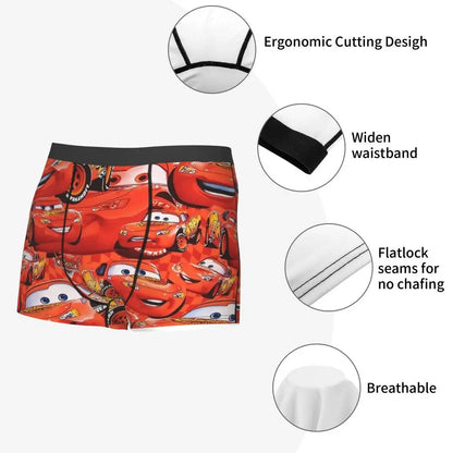 Vyriškos Boxer Briefs - Lightning McQueen Cars Galaxy Linksmi Dizainai