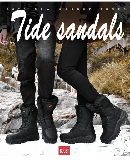 Vyriški Universalūs Žieminiai Batai - Vandeniui Atsparūs Odiniai Combat/Motociklo Batai