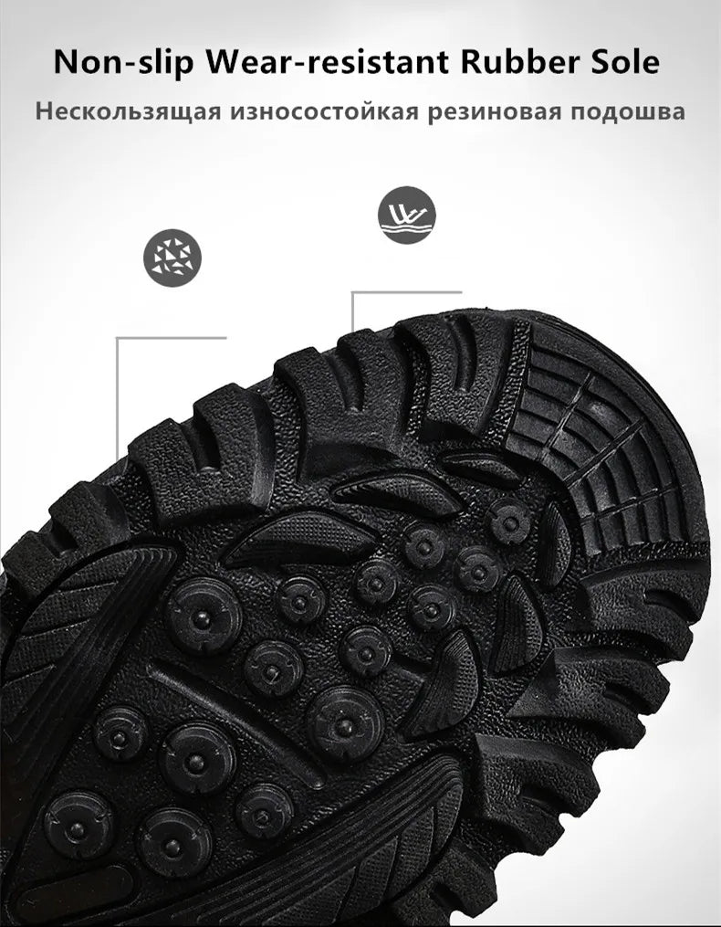 Vyriški Universalūs Žieminiai Batai - Vandeniui Atsparūs Odiniai Combat/Motociklo Batai