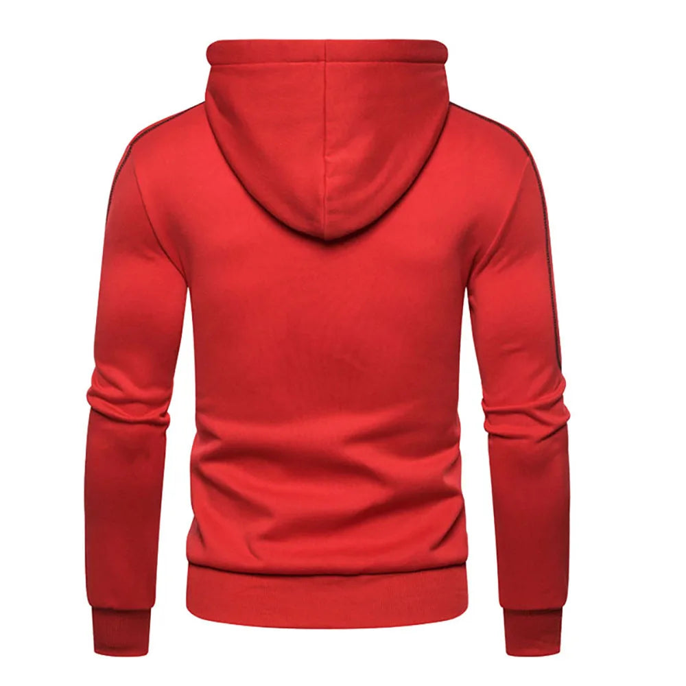 Vyriška Hoodie Striukė su Užtrauktuku - Fleece Džemperis su Gobtuku
