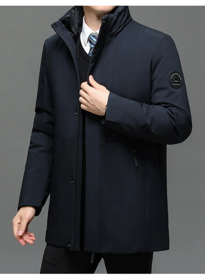 Vyriška Ilga Žieminė Parka Striukė - su Kailiuku ir Gobtuvu