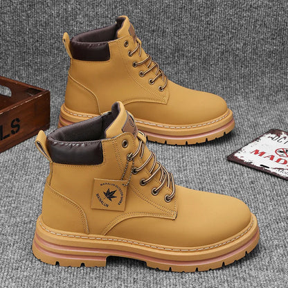 Vyriški Žieminiai Batai su Kailiuku - Šilti Aukšti Batai Storais Padais