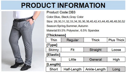 Vyriškos Verslo Kelnės - Elastinės Tiesios Biuro Kelnės