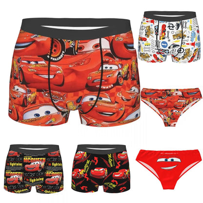 Vyriškos Boxer Briefs - Lightning McQueen Cars Galaxy Linksmi Dizainai