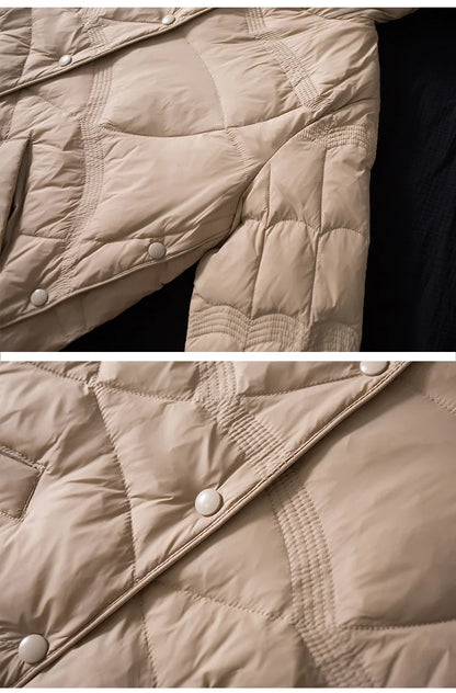 Žieminė Striukė Moterims - 90% Ančių Pūkai - Ultra Lengva -